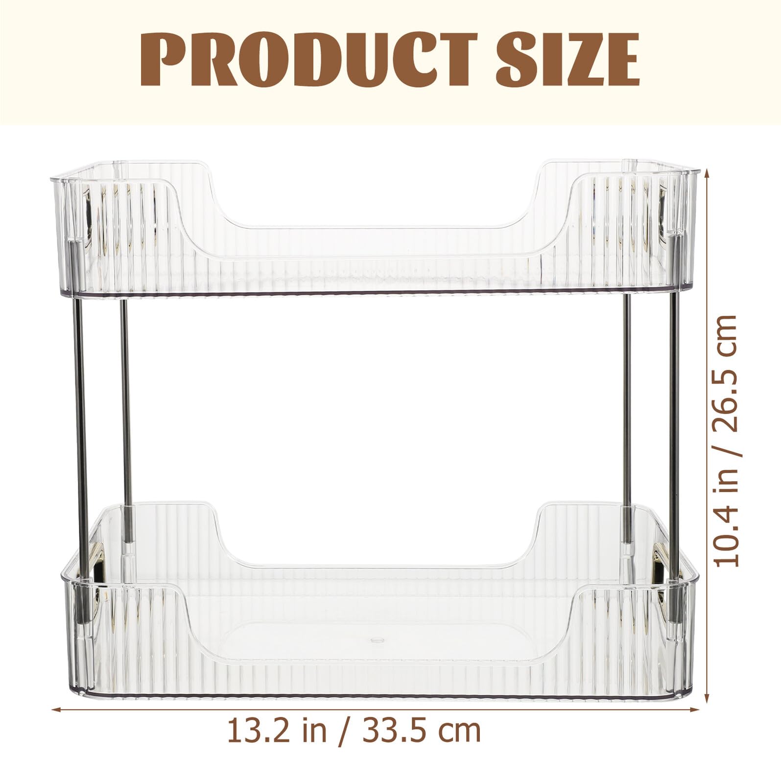 Mensola da Bagno Trasparente Organizer Vanity Multiuso per Cosmetici e Prodotti per l'Igiene Scaffale Stabile per Lavabo e Cucina Portaoggetti Versatile per Spazi Ordinati