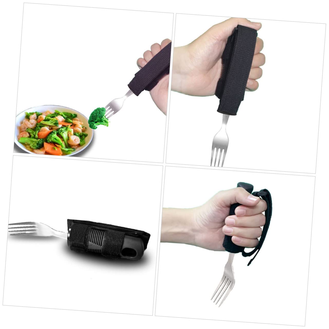 NOLITOY 2pcs Anti-Shake Fork Elderly Adaptive Tableware Elderly Adaptive Utensil Elderly Tableware The Elderly Fork Comfortable Grip Fork Indoor Adaptive Fork Anti-Shake Tableware