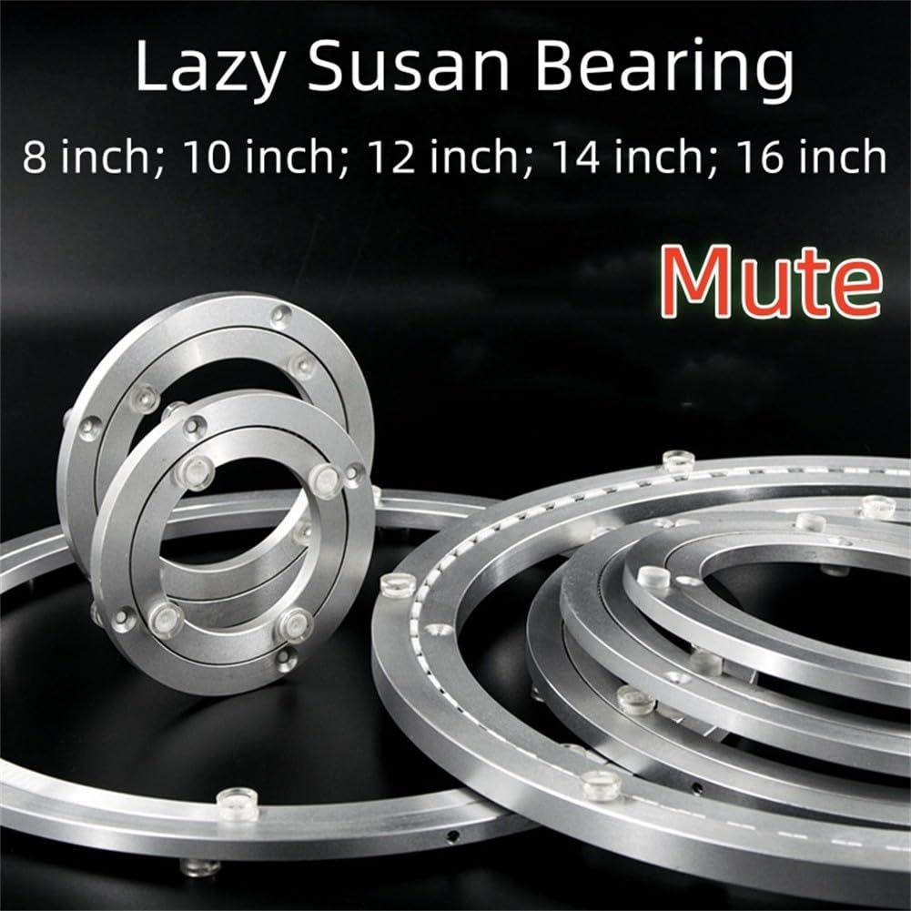 Plateau tournant Lazy Susan en alliage d'aluminium - Solution pratique pour organiser votre cuisine ou votre salle à manger (35,6 cm)