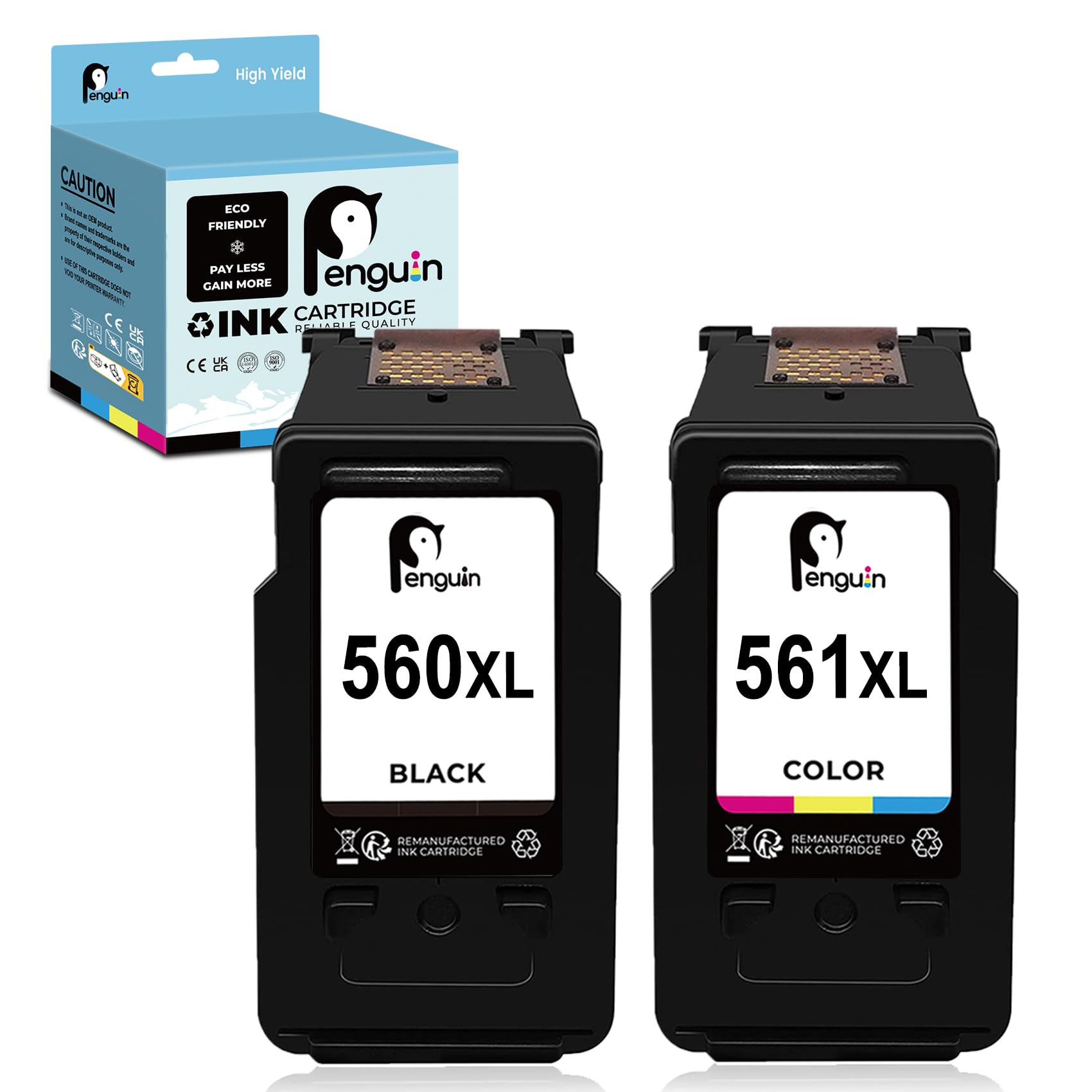 Cartouches D'encre Compatibles Canon PG-560XL Noir Et CL-561XL Couleur - Pour Imprimantes Canon Pixma TS5350, TS7450, TS5351, TS7451, Etc.