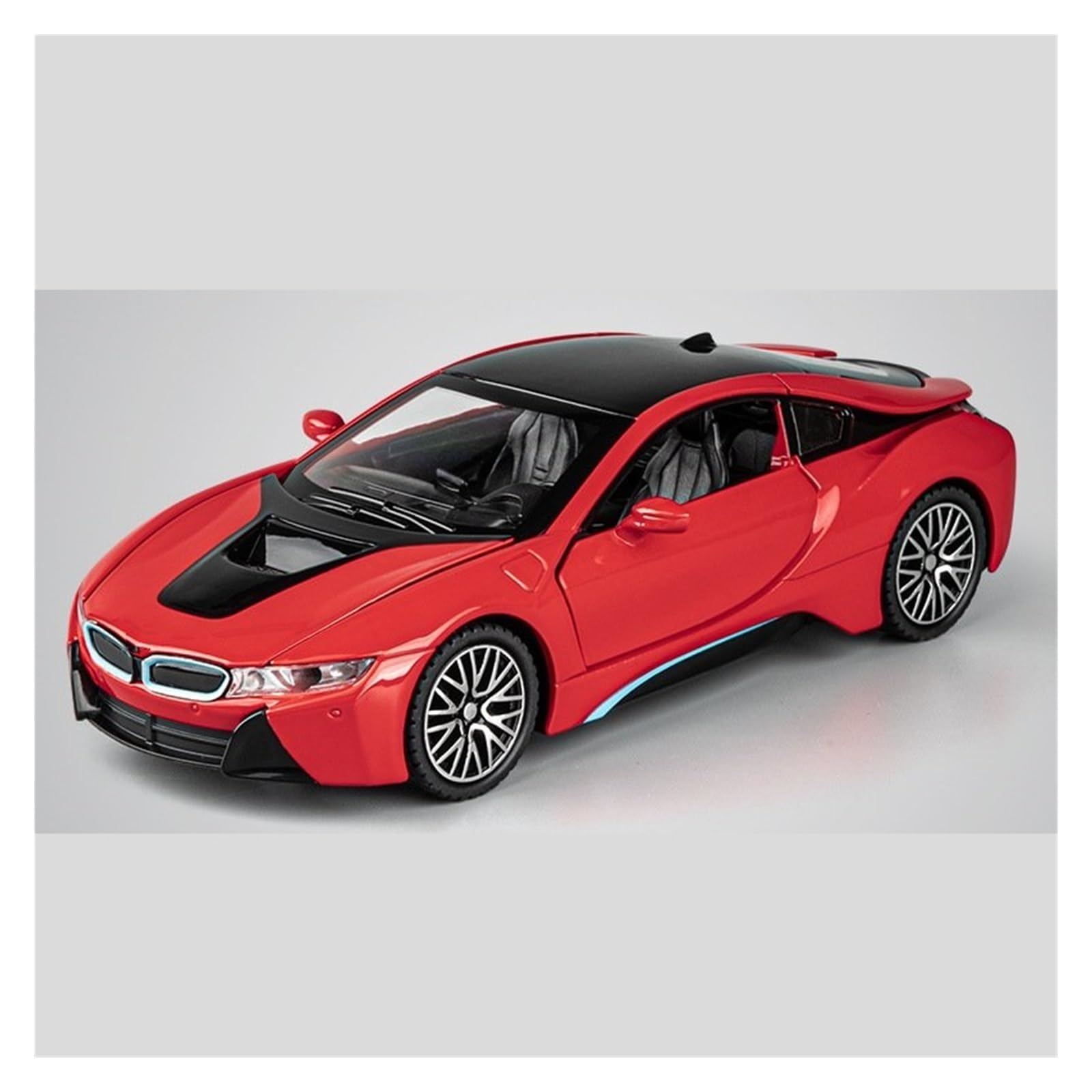 UIFCOG Die Cast Collectible Car Model 1:32 For BWM I8 Alloy Metal Diecast Car Model Display Ornaments(Red)