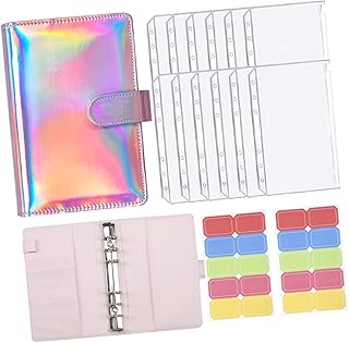 TEHAUX 1 Conjunto De Capa Para Fichário De Orçamento Envelopes Fichário Financeiro Fichário De Orçamento Personalizado Envelopes De Orçamento Fichário De Orçamento De Dinheiro