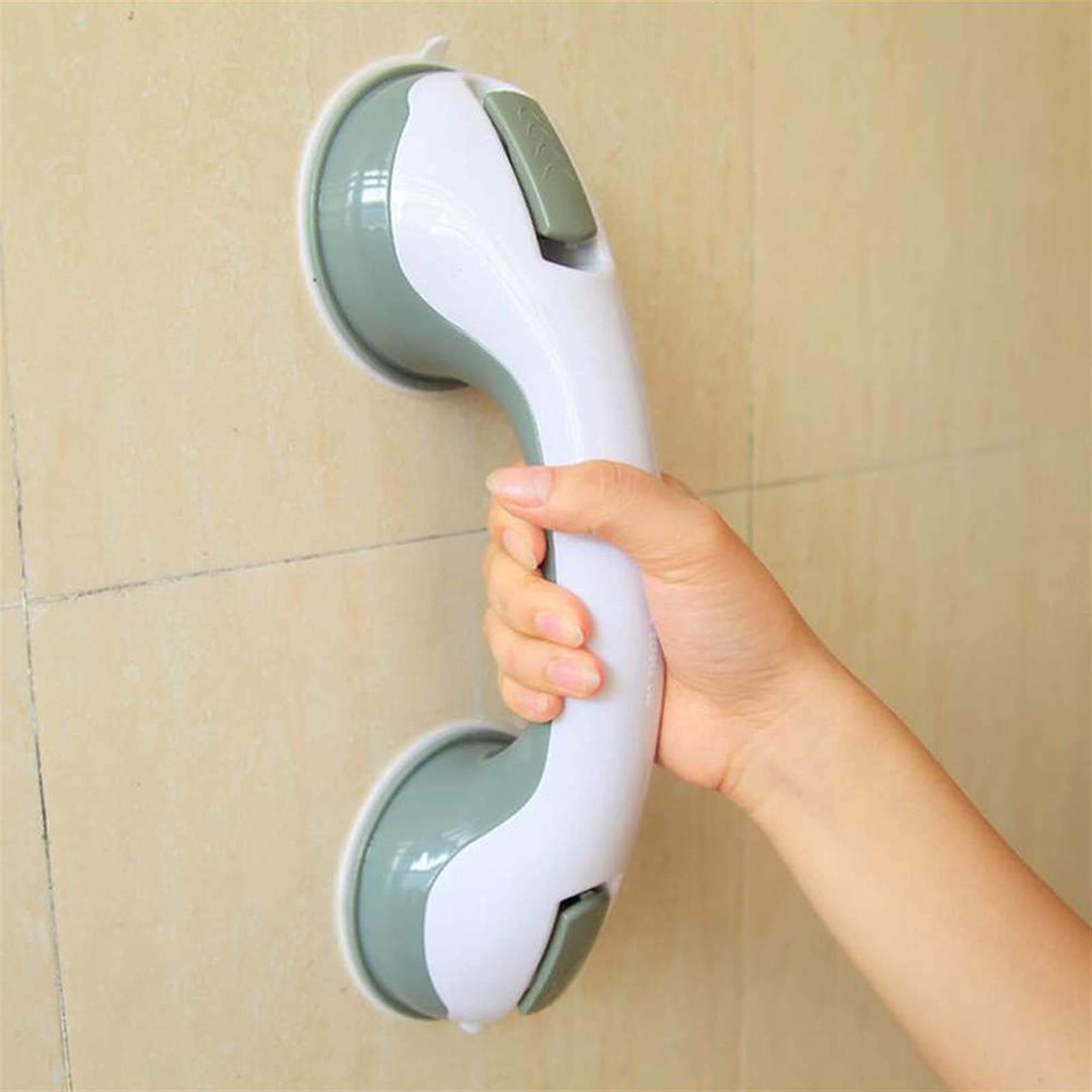 Barre d'appui à ventouse pour salle de bain et douche senior