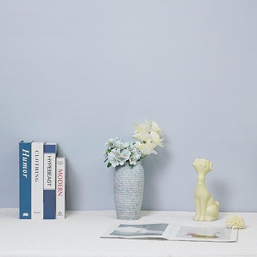 Vista 15 de HeloHo Papel tapiz de color azul claro sólido de 118 x 15.7 pulgadas, papel de pared con textura mate, autoadhesivo, extraíble, impermeable