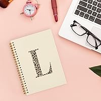 Vista 16 de Bnwepo Initial Leopard Letter T Notebook Journal, Preppy Bow Monogrammed Monogram Gifts for Women, Monogram Notebook Journal, Personalized Notebook