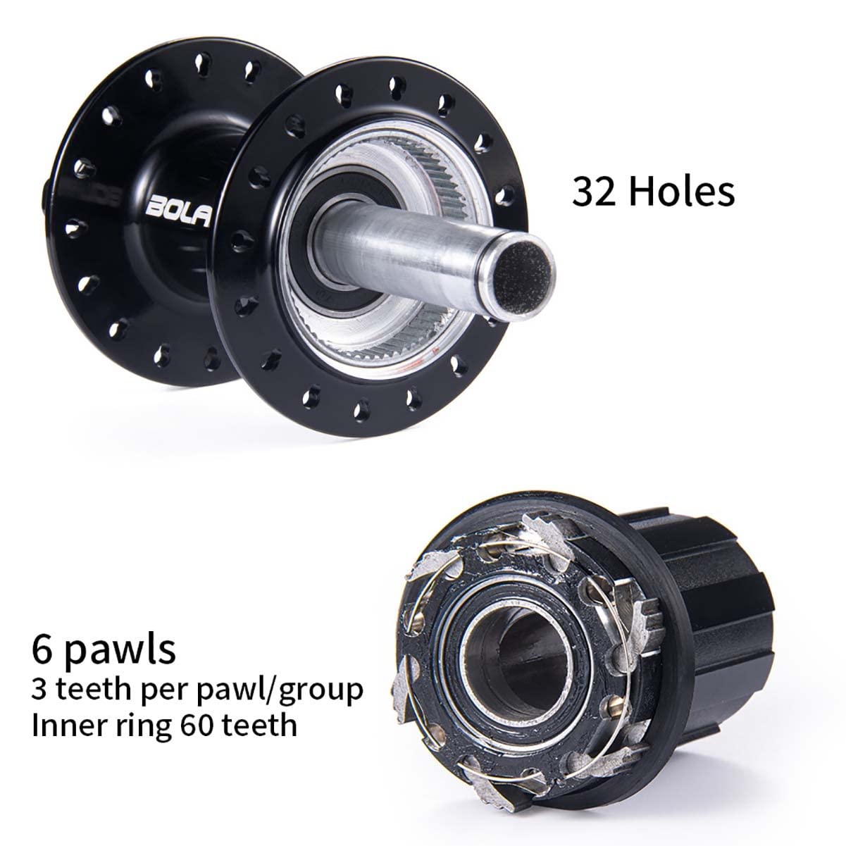 Amazon.co.jp: MTB スルーアクスル BOOST ハブ 32穴 6本爪 ディスク