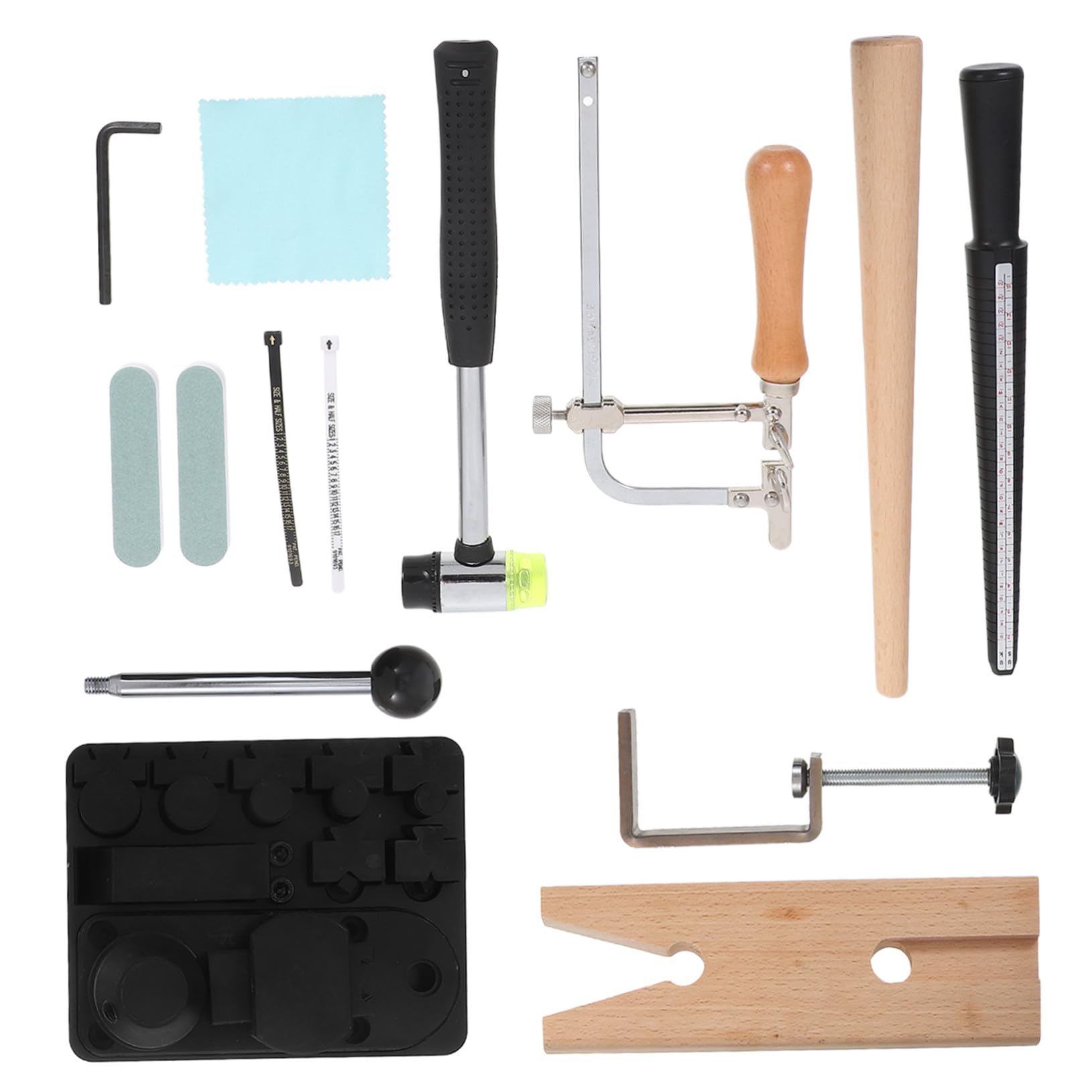 Angoily Kit para Hacer Anillos de Joyería Herramienta Dobladora y Medidor de Tamaños para Trabajos Artesanales en Casa
