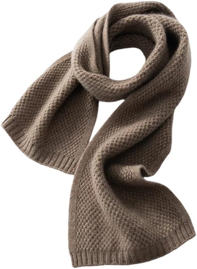 Winter Unisex Cashmere Scarf Adult Men/Women Cashmere Knitted Solid Color Textured Warm Scarves
