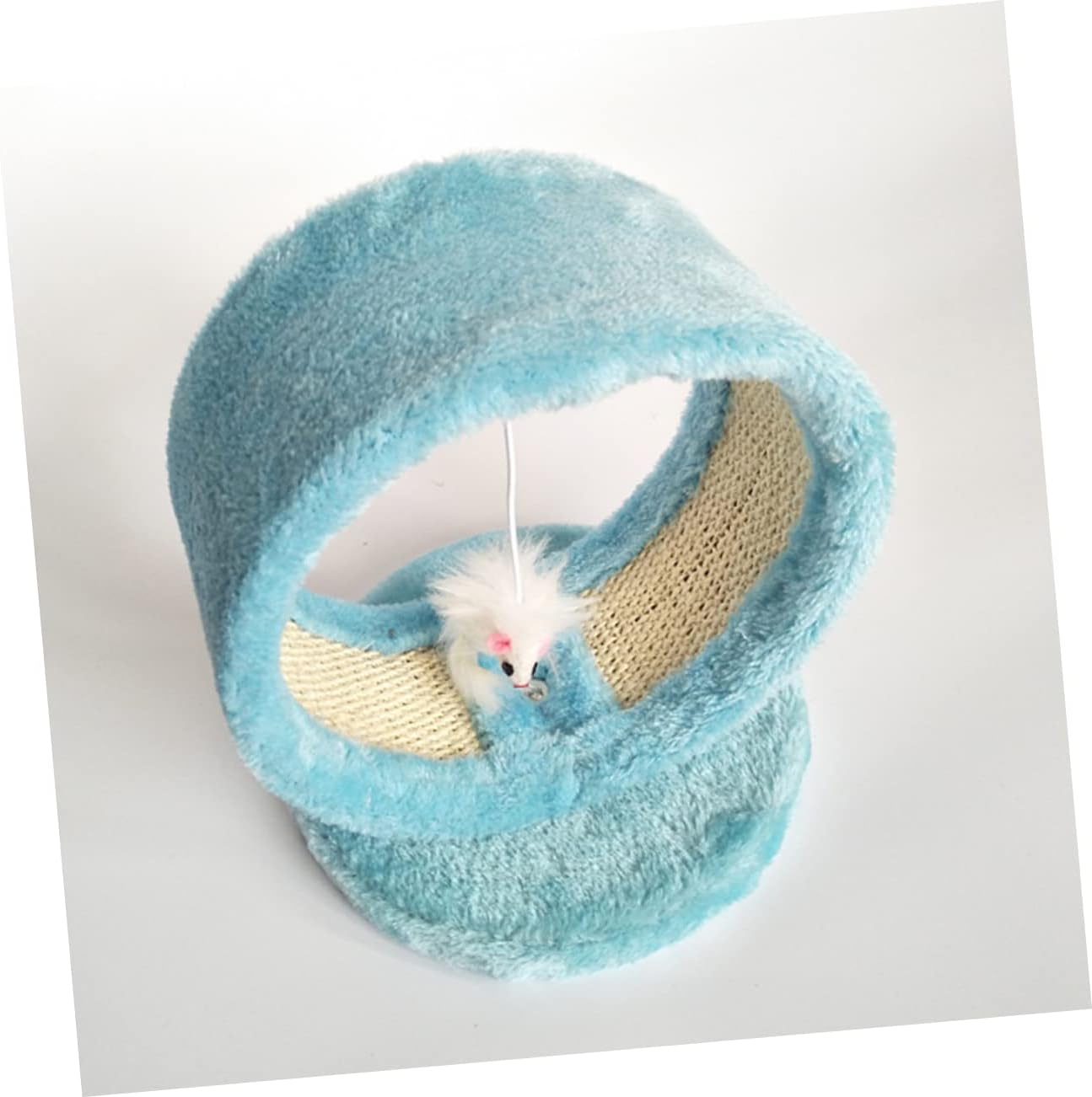 1set Kitten Climbing Frame with Hanging Mouse Cat Scratch Board for Indoor Cats Material Protects Furniture