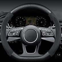 vvvyfx Steering Wheel Cover for Opel Astra L I 2021-2024, Steering Wheel Cover, Leather, Car Steering Wheel Cover, Non-Slip Breathable Steering Wheel Cover, Breathable Car Steering Wheel Protective