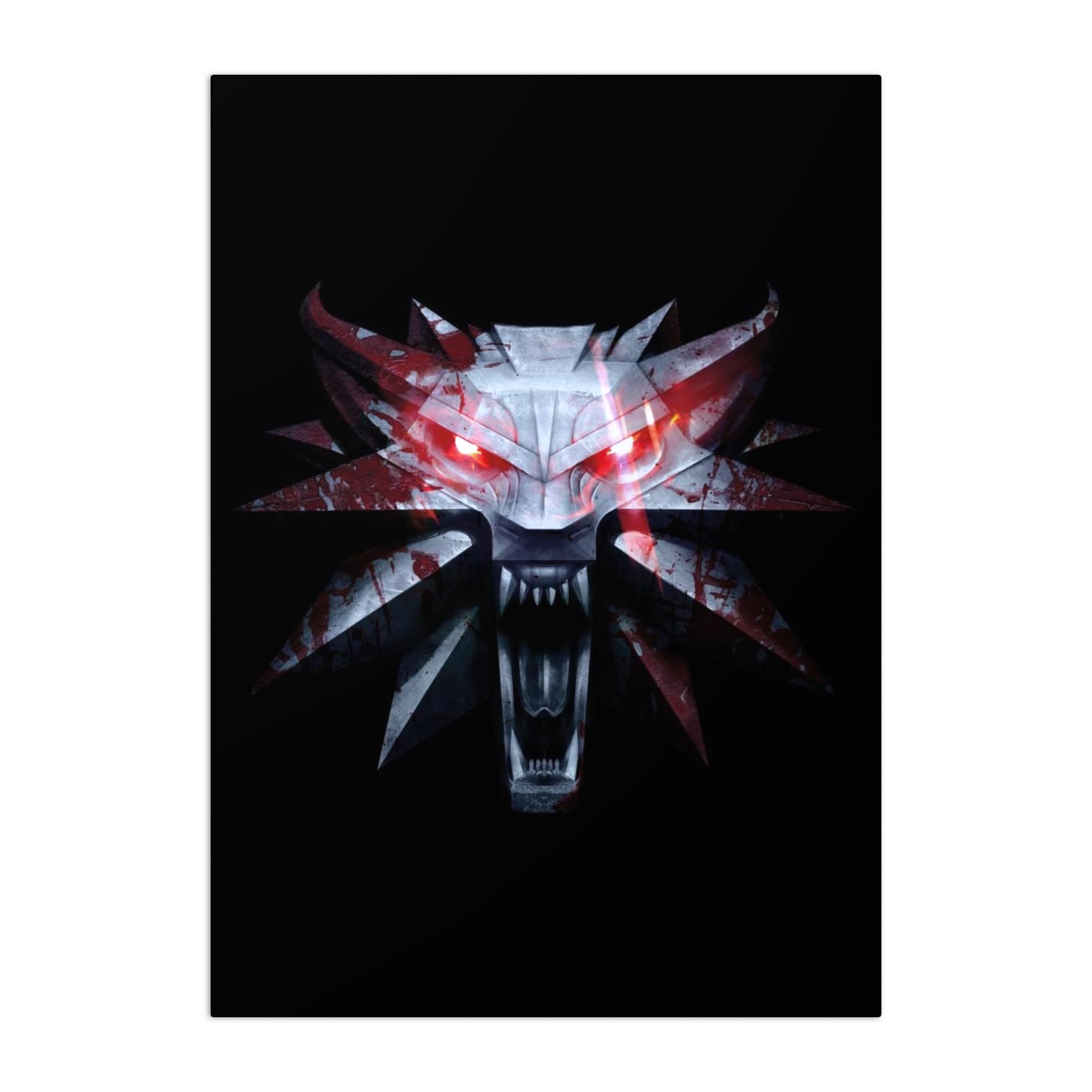 Displate Poster In Metallo - Decorazioni da Parete Decorazione Murale - Witcher 3 - Medallion - 32 x 45 cm Matt
