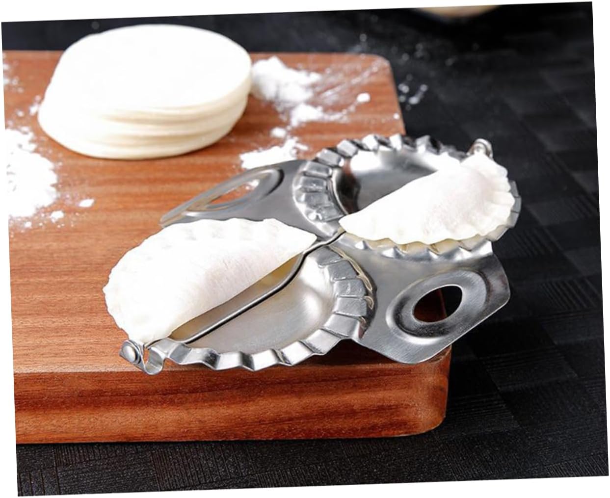 Stainless Steel Dumpling Maker Tool for Home and Restaurant Double-sided Dumpling Mold Easy to and Use Effortlessly Silver