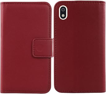 Genuine Leather Case for Bigme Hibreak Pro 6.13" Wallet Premium Flip Protection Cover Skin Pouch with Card Slot Dark Red