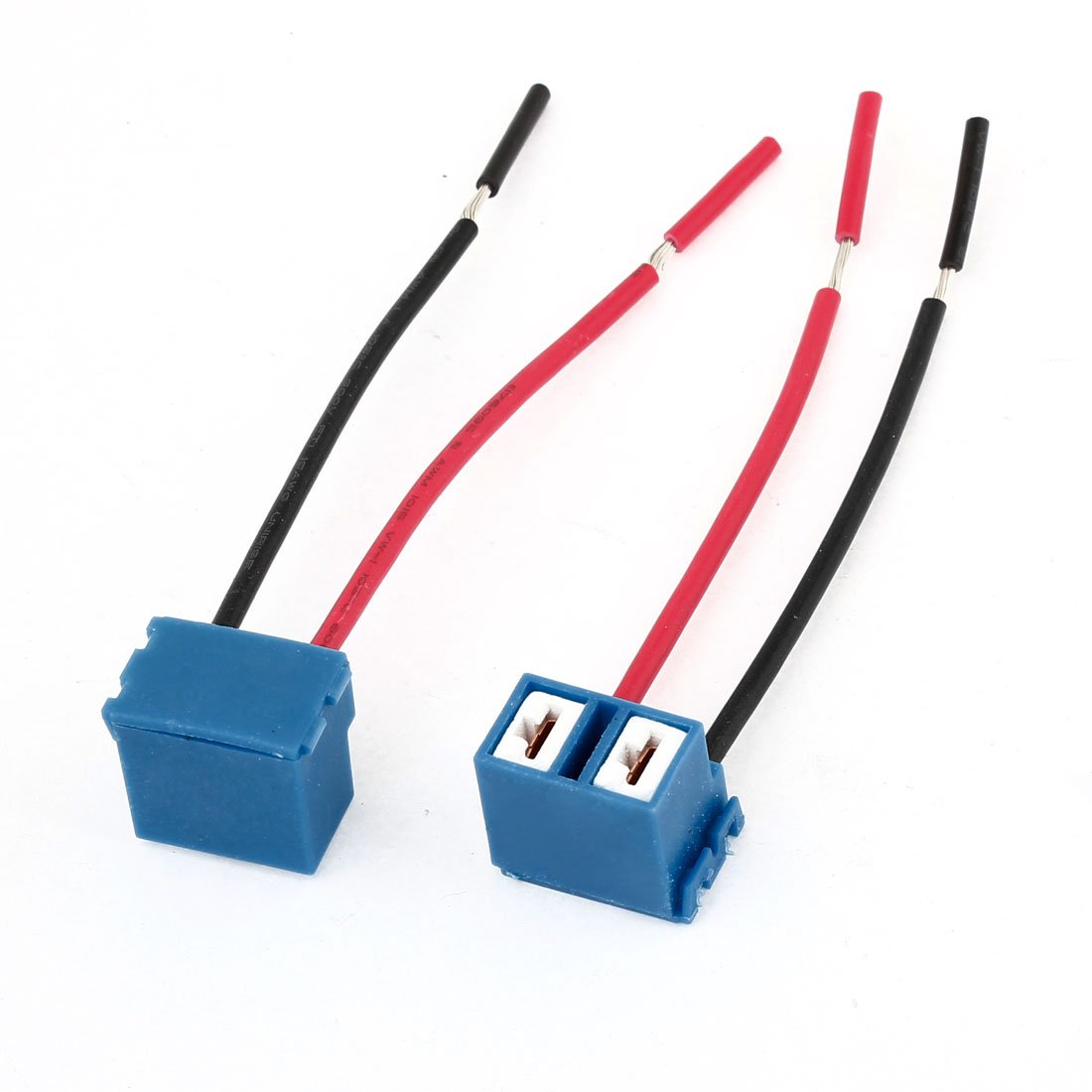 Ruilogod2 Pcs H7 Ceramic Headlight Harness Wiring Wire Socket Pig Tail