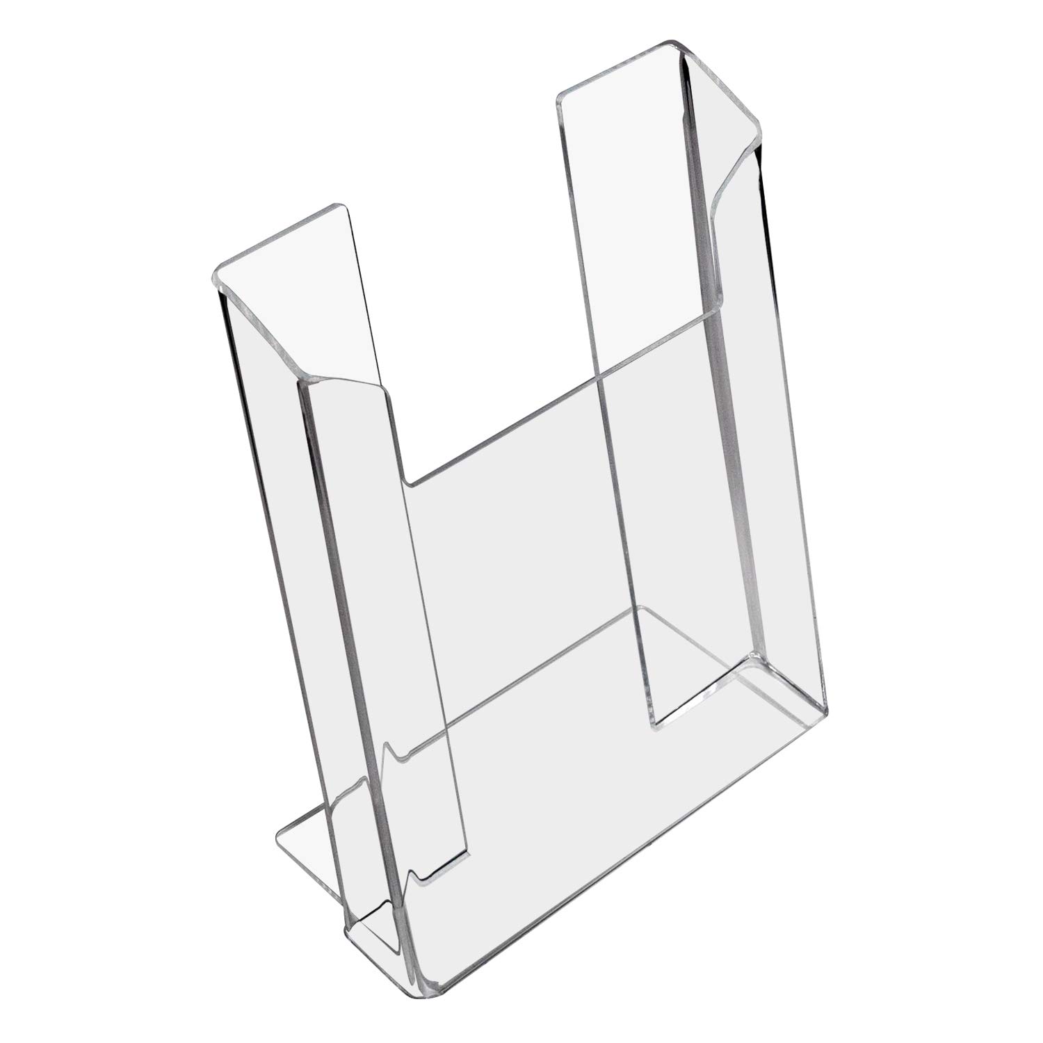 HMF 46961 Soporte para Folletos de Acrílico | 10 Piezas | DIN A5 Vertical | Transparente