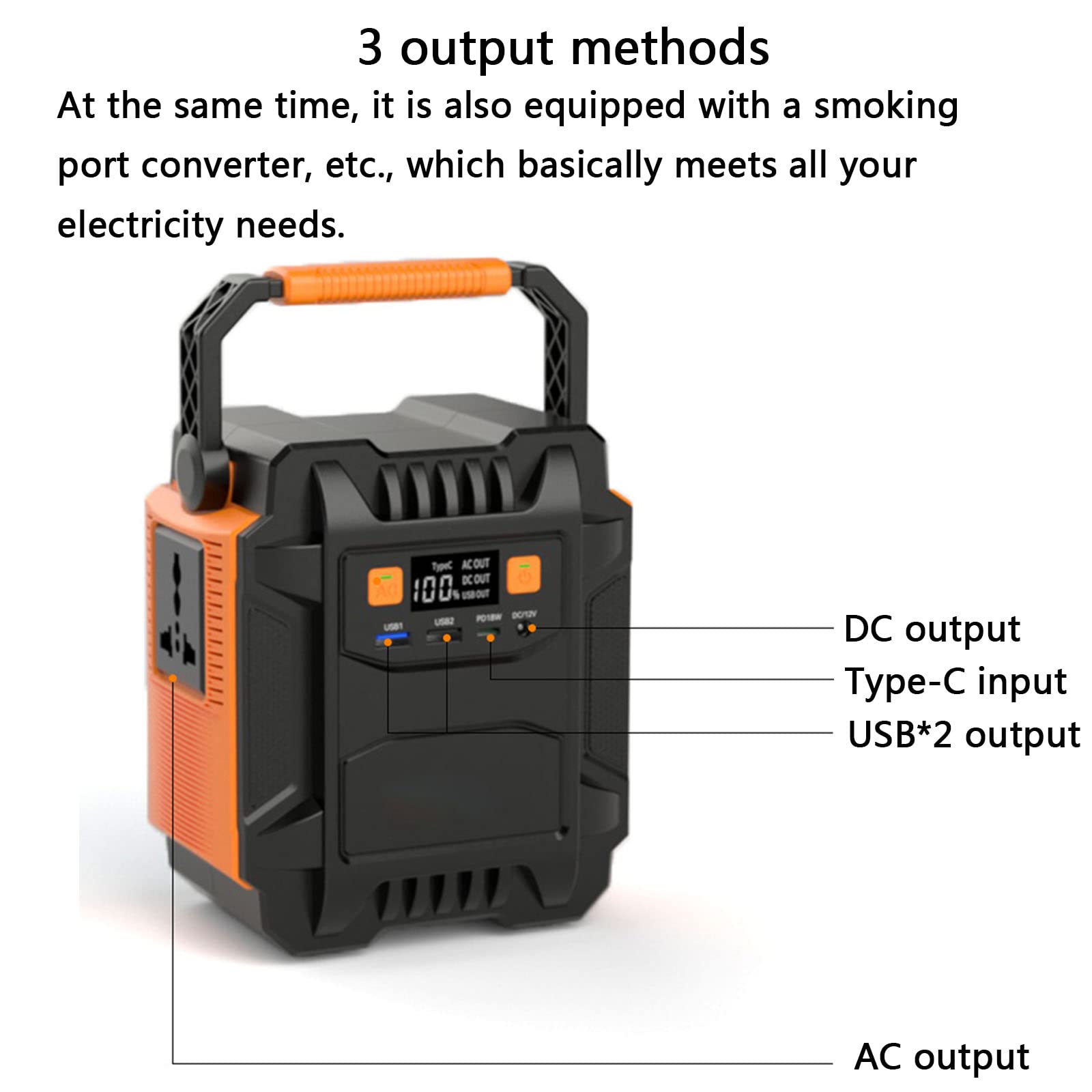 Estación Energía Portátil Batería Litio 200W/ 172,8Wh/ 48000mAh para Exteriores Salida De Ca De Onda Sinusoidal Pura De 110V/ 220V Apta para Camping Hogar Respaldo De Emergencia