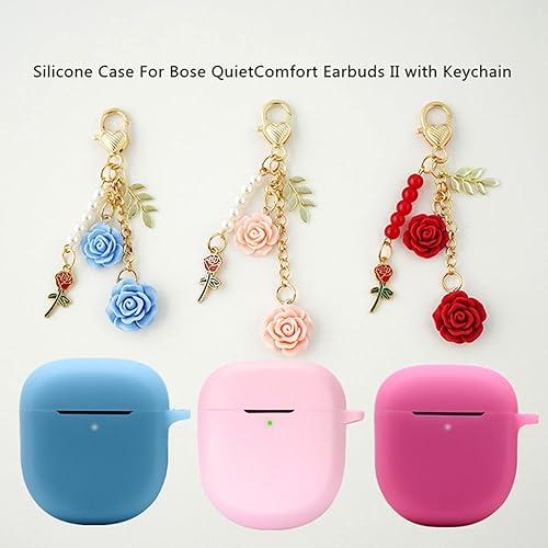 Miniatura 5 de Funda para auriculares Bose QuietComfort II 2022, bonitos auriculares Bose 2 de silicona suave a prueba de golpes funda protectora para nuevos