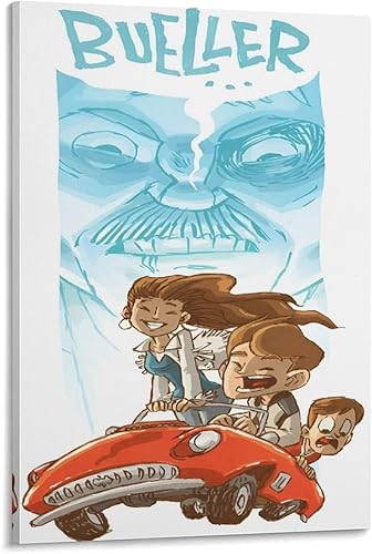 LRefiozas Single Hanging Picture Ferris Bueller's Day Off Canvas Poster  Retro 90s Movie Print, Cool Vintage Wall Art for Bedroom, Dorm, Man Cave