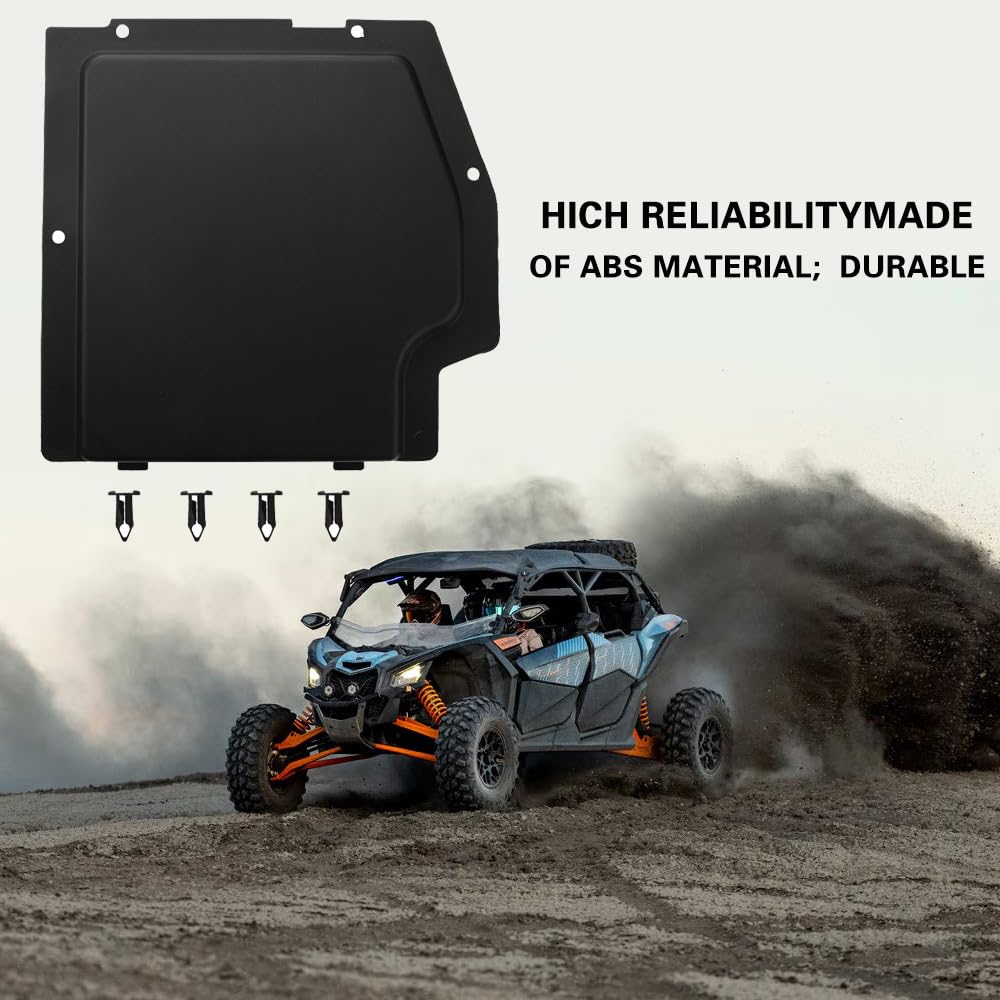 Kit de tapa de batería Para Can-Am Maverick X3, Placa de plástico negro cubierta de la batería Para Can Am Maverick X3 MAX 2017-2025 Todos los modelos Accesorios
