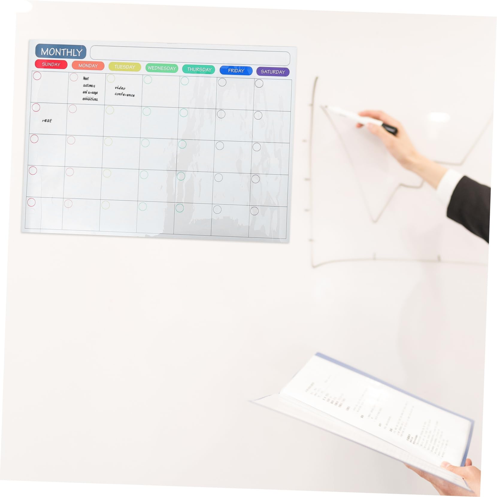 Tableau Effaçable Magnétique pour Planning Hebdomadaire et Liste de Tâches sur Réfrigérateur