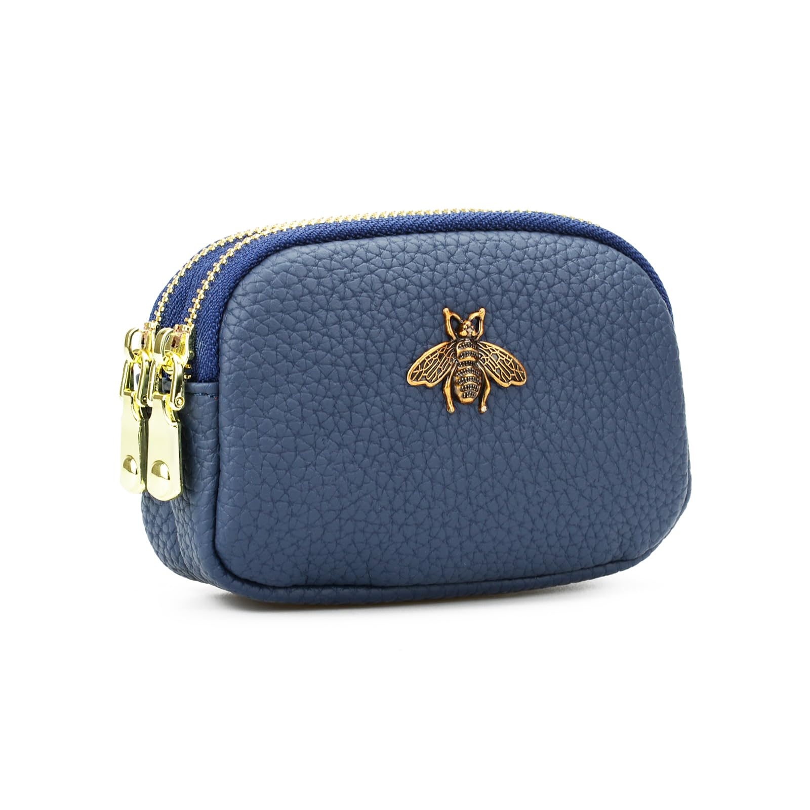 Portamonete Con Cerniera E Slot Carte Portamonete In Vera Pelle Oakridge - Sottile Con Cerniera, Marrone Cacciatore Oakridge Leather Marrone - Foto 4