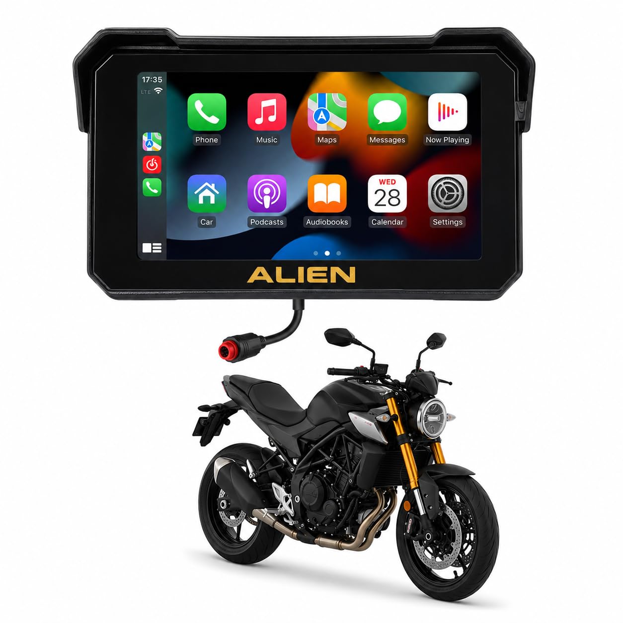 Alien Wireless CarPlay Android Auto Motorcycle Smart System, 5.5 Inch Display Screen, Compatible with iOS and Android-picture-26