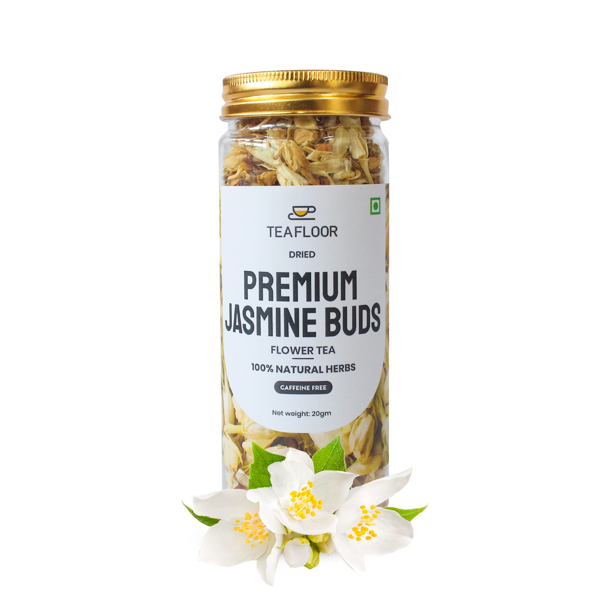Teafloor Dried Premium Jasmine Buds Flower Tea || 100% Natural Herbs || Caffeine Free || Rich Source of Anti-oxidants || (B09J26ZH6V) Amazon Price History, Amazon Price Tracker