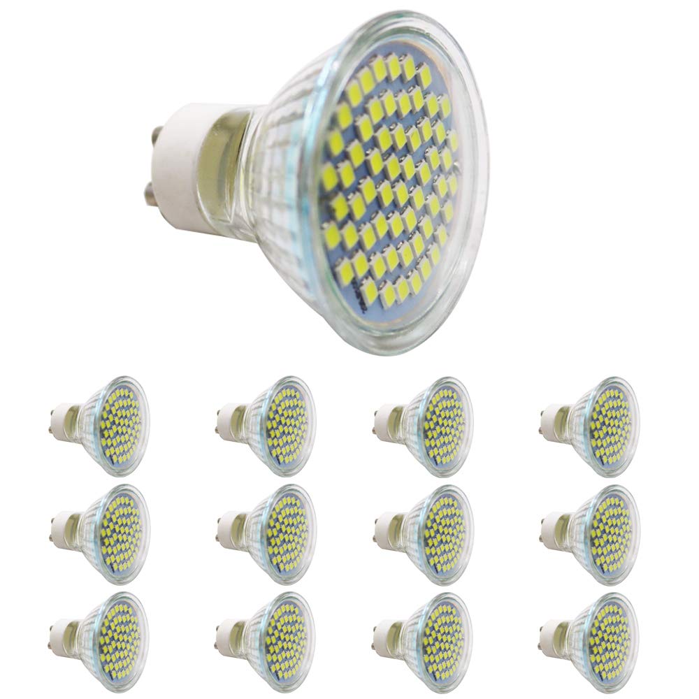 Générique GU10 LED Blanc Froid | Lampe LED | 280 lumens | Lampe réflecteur LED | Ampoules LED | 3 W remplace Une halogène de 25 W | Ampoules LED | Lot de 12 Ampoules