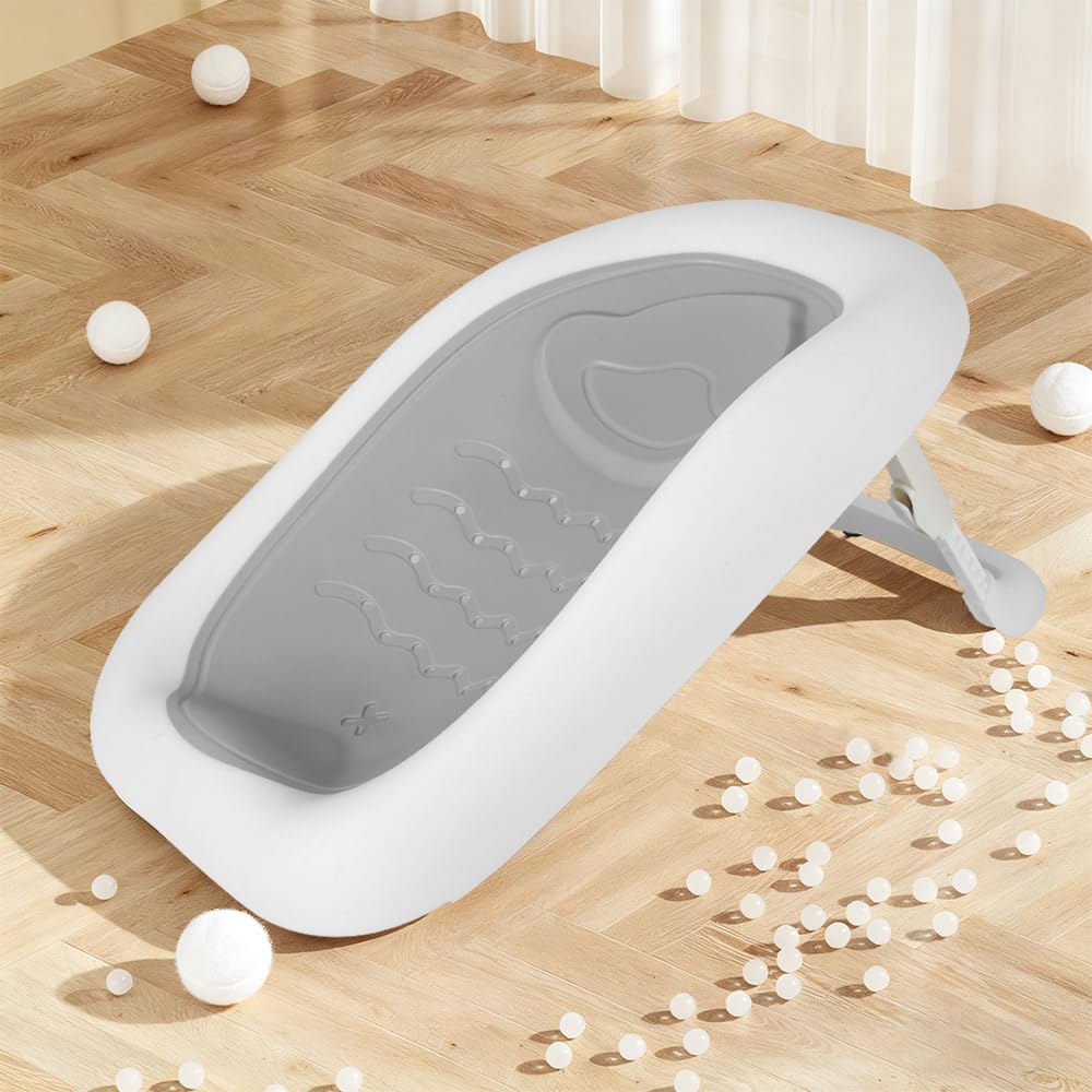 Homewell Vasca da bagno pieghevole per neonati con cuscino da bagno e termometro digitale, vasca da bagno per bambini per la casa e i viaggi, ideale per regalo di nascita, ragazza o ragazzo (corona)