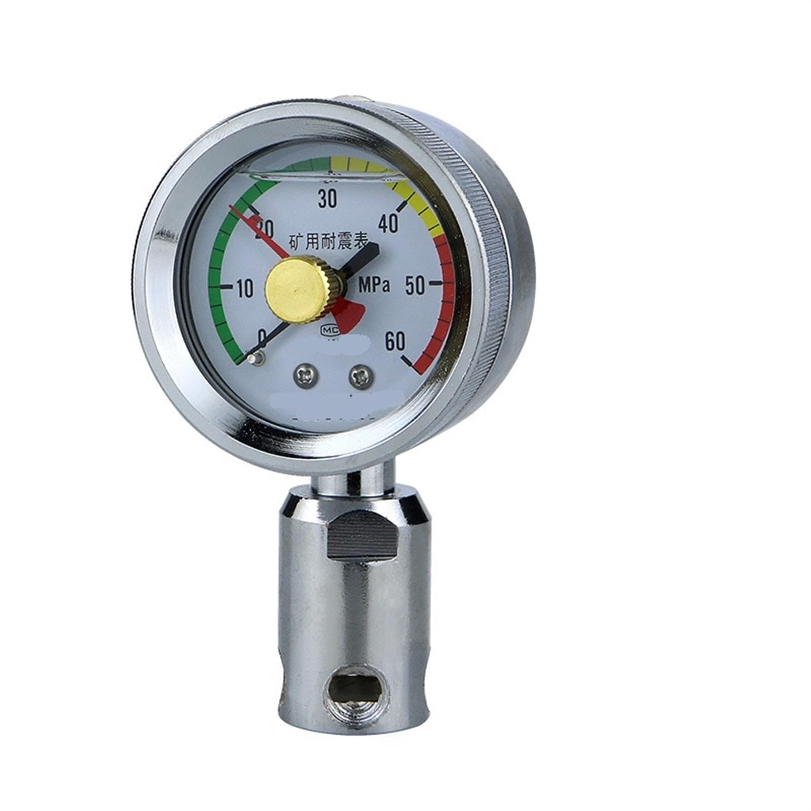 Manometer für Luftdruckmesser Minendruckmessgerät 60 MPa 80 MPa DN10 oder KJ10 Schnellstecker-Ölfüllschnittstellen-Manometer (Color : DN10Female thread, Size : 0 60Mpa)