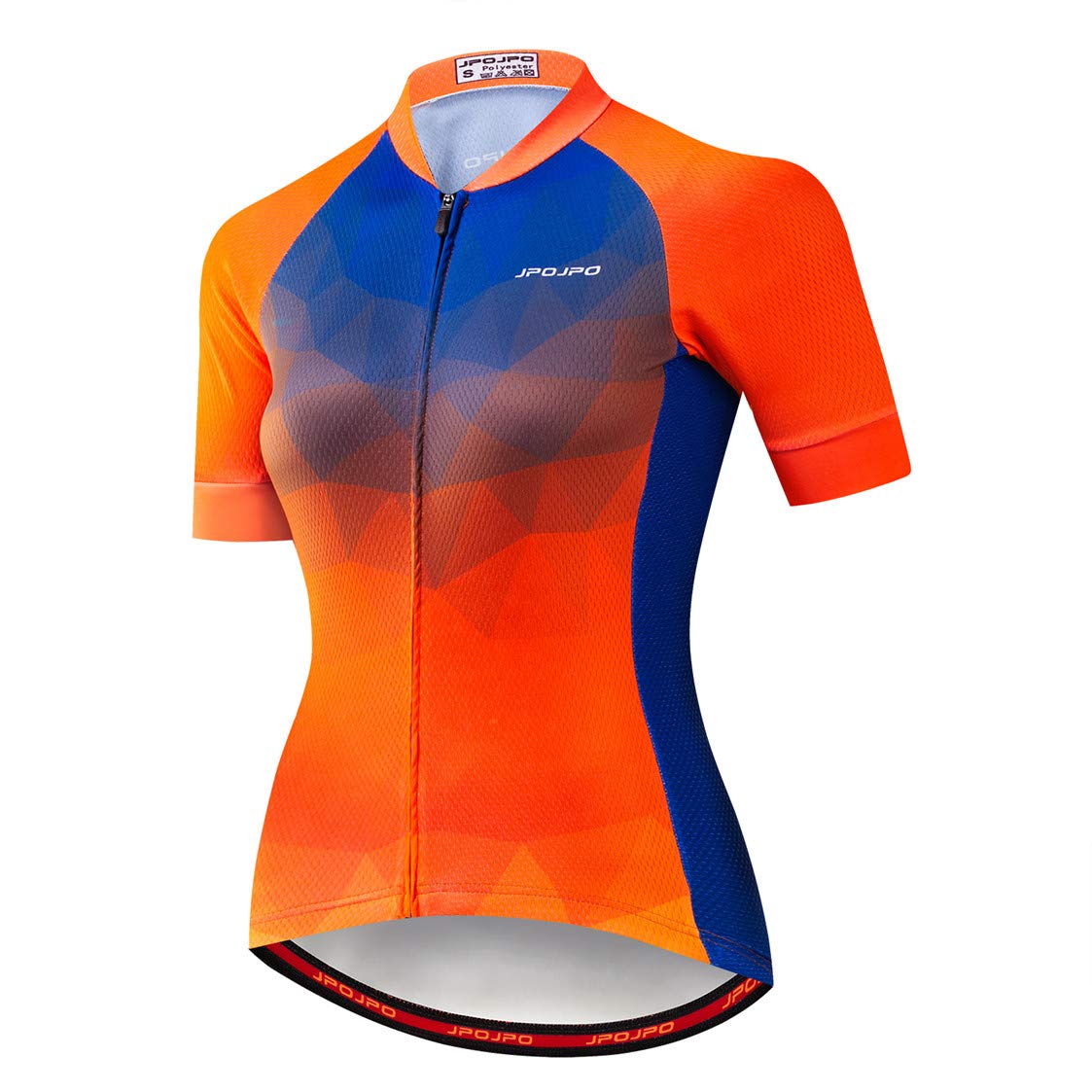 Radtrikot Damen Radtrikot Reißverschluss Mountainbike Shirts Kurzarm Rennradoberteil