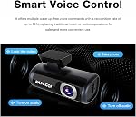 PAPAGO 4K Mini Front Dash Cam,Voice Control Truck Cam,4K Full HD Dash Camera for Cars,Mini Hidden Dash Cam with Loop Recording, G-Sensor,24 Hours Parking Monitor,Support 256GB Max