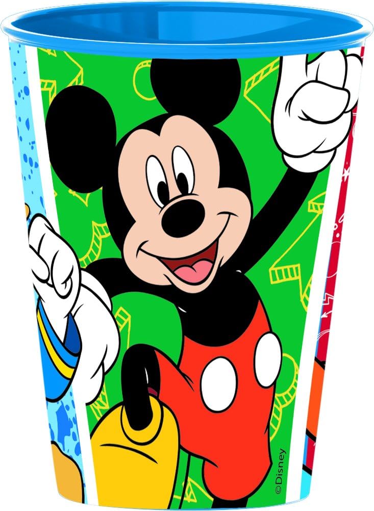 Tataway Disney Mickey Mouse — Easy Mickey Has Fun Tumbler 260ml | Durable, Lightweight, Dishwasher Safe Plastic Cup