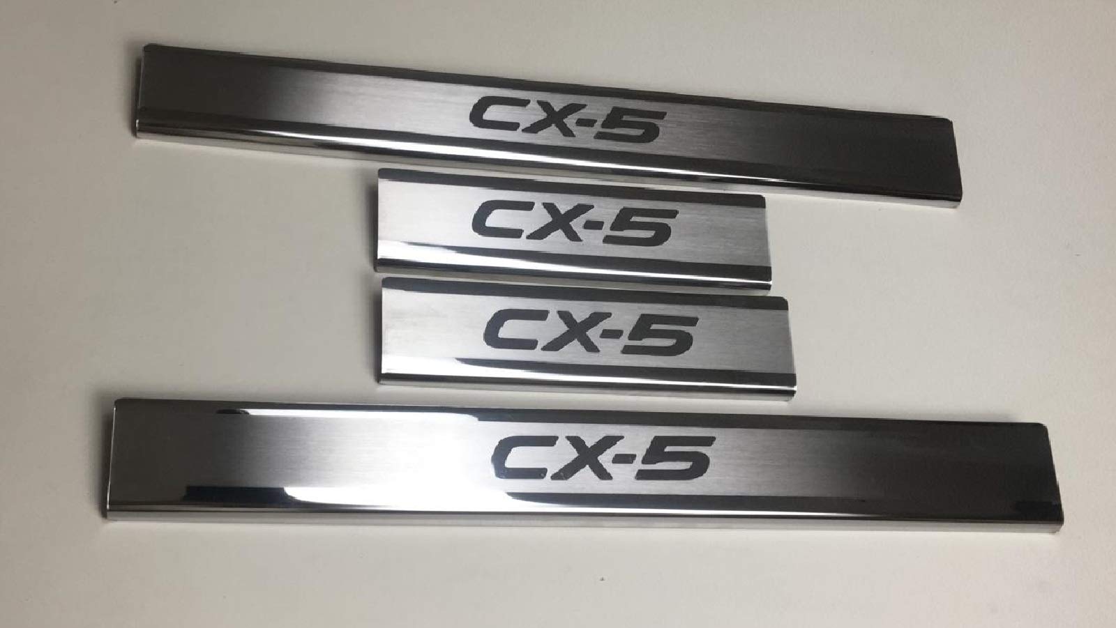 compatible for Mazda CX-5 2016 up + 4 pcs Chrome Door Sill Protector 4 Door stainless steel.