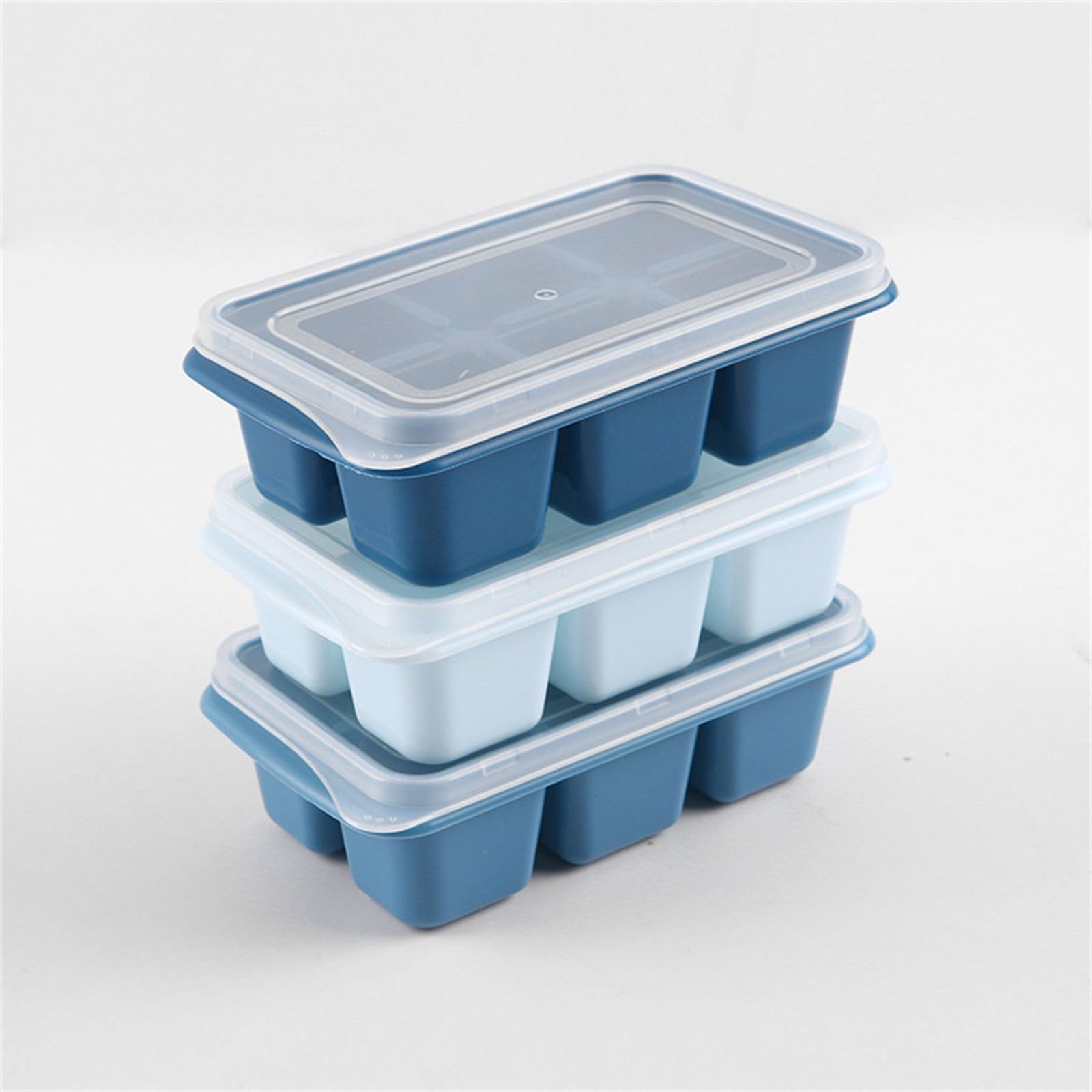 Grande Vassoio Per Cubetti Di Ghiaccio In Silicone Con Coperchio – Stampo Quadrato Da 5,1 Cm Per Whisky, Cocktail E Alimenti, 8 Cavità, Colore Nero