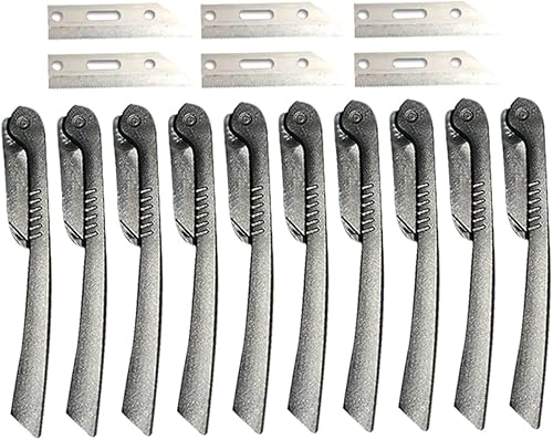 Miniatura 2 de FOMIYES 3 Sets 10pcs Razors Herramienta Plegable Groomi Herramienta de retoque de seda Portátil de Cejas Maquinilla de afeitar de plástico Facial