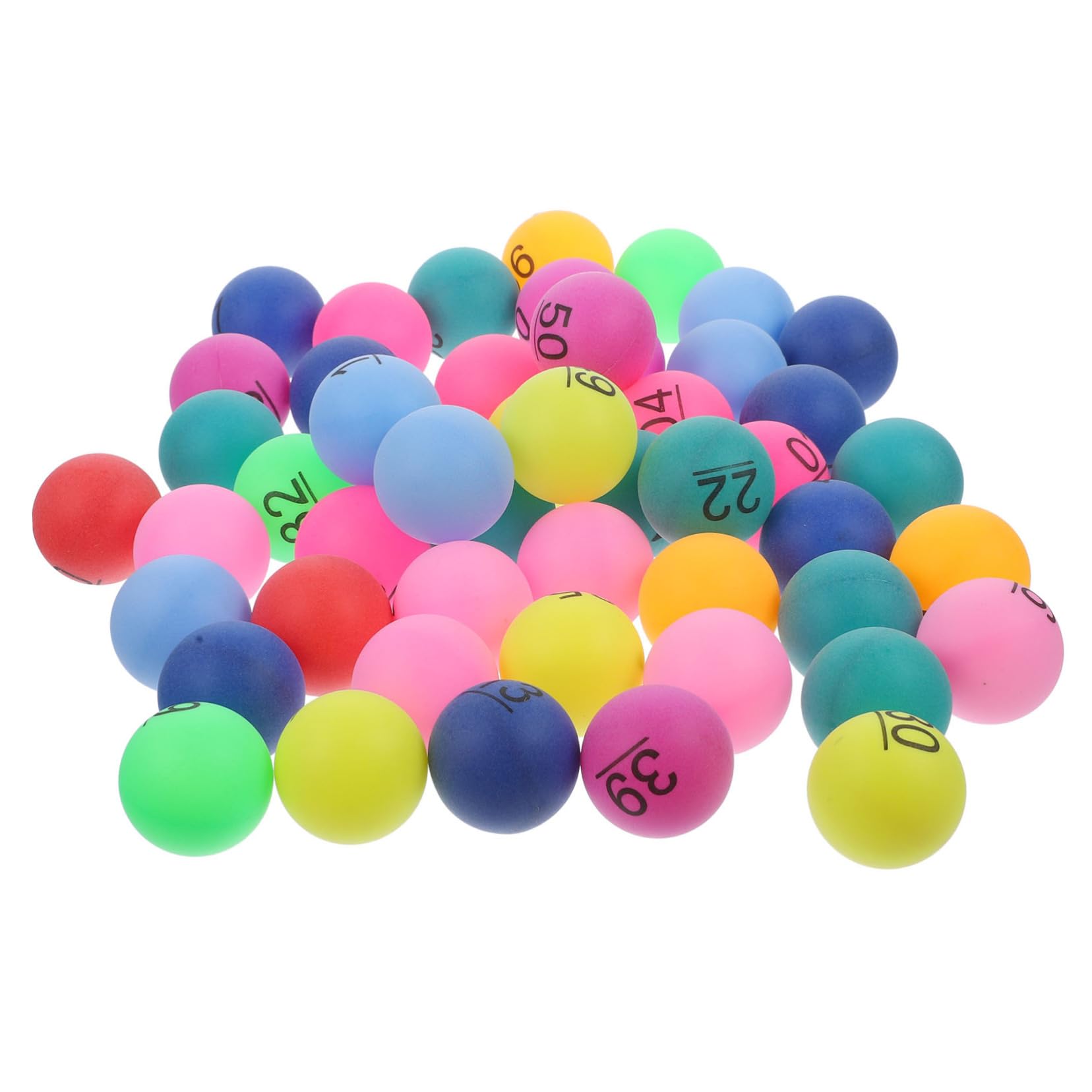 INOOMP 50pcs 1 to 50 Raffle Drawing Balls Bingo Balls for Game Props for Party