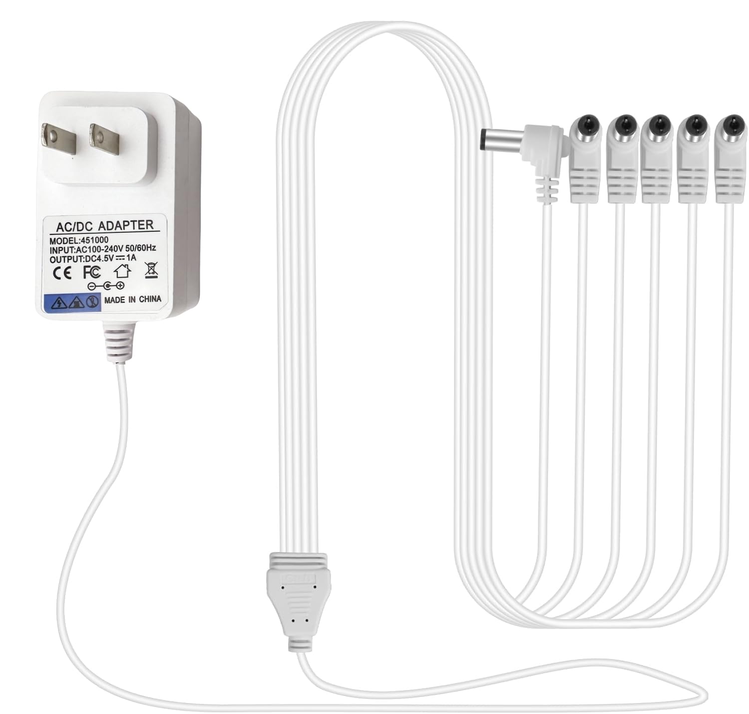 (6-Output) AC/DC 4.5V Power Adapter Replacement for Lemax Lighting Accessories 74295 74707 94527 94563 94565 94566 94564 Christmas Halloween Mini