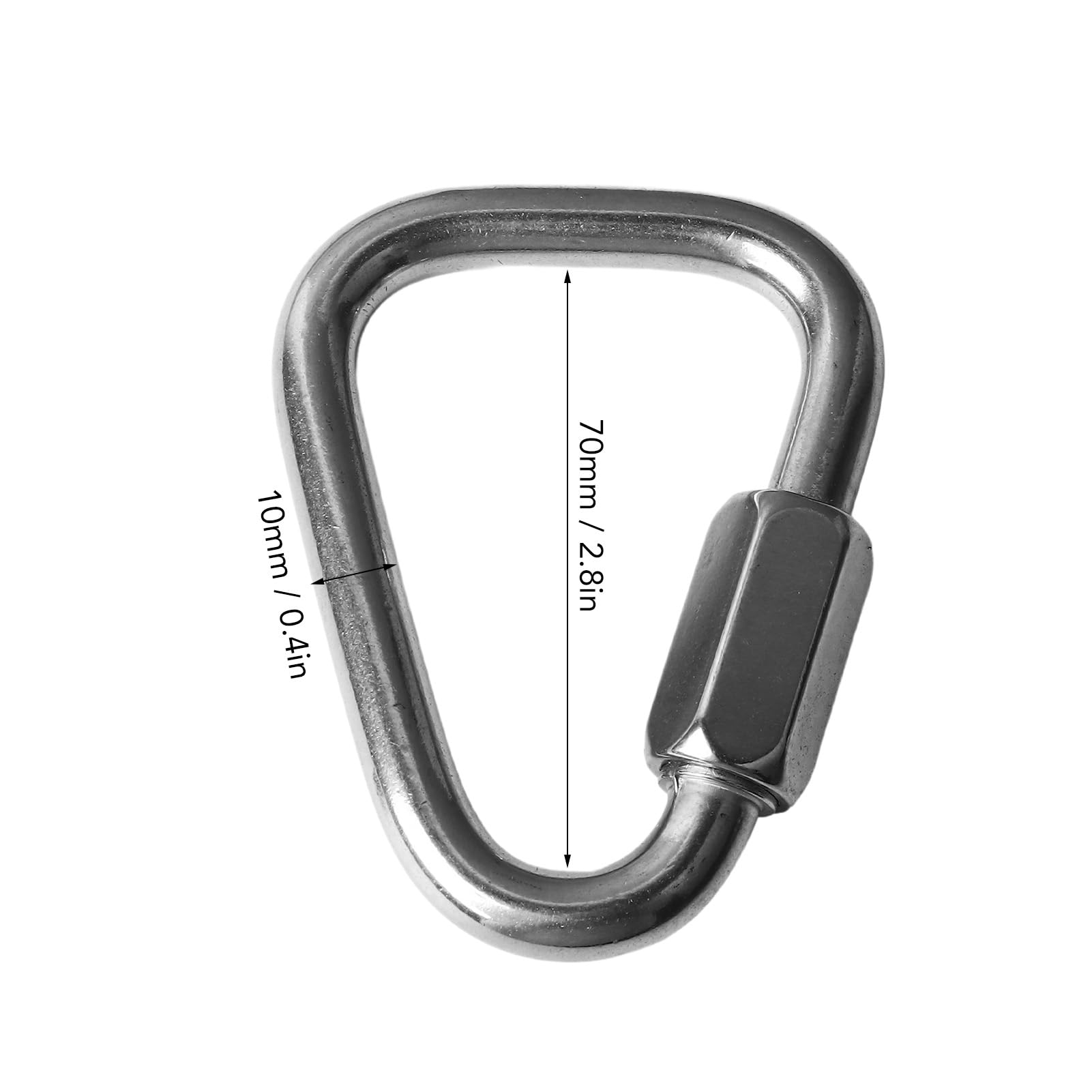 Triangular Link Hook, Screw Link Hook Stainless Steel 316 Screw Connection Quick Link Triangle Locking Buckle for Climbing Camping Hiking