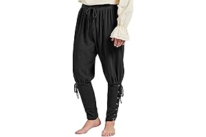 Men's Renaissance Pirate Navigator Pants with Drawstrings