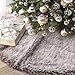 GMOEGEFT Christmas Tree Skirt 48 Inches Brown Plush Faux Fur Xmas Holiday Decorations Ornaments