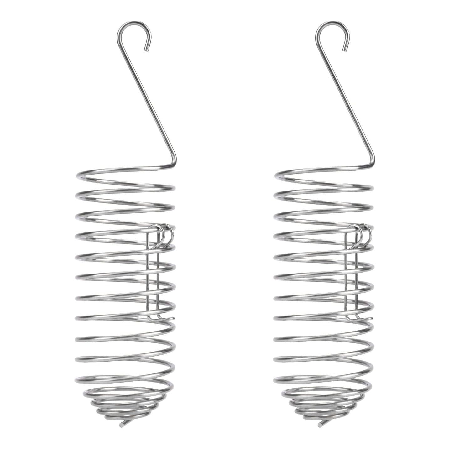 Tabanzhe 2 Pcs Millet Spray Holder for Parrots,Stainless Steel Bird Food Holder,Hanging Parrot Feeder Cage Accessories,Fruit Vegetable Holder Foraging Toy for Budgie Parakeet Cockatiel