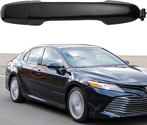Miniatura 6 de Manija de puerta exterior para Toyota Camry 2012-2017, lado del pasajero delantero derecho sin entrada sin llave, negro