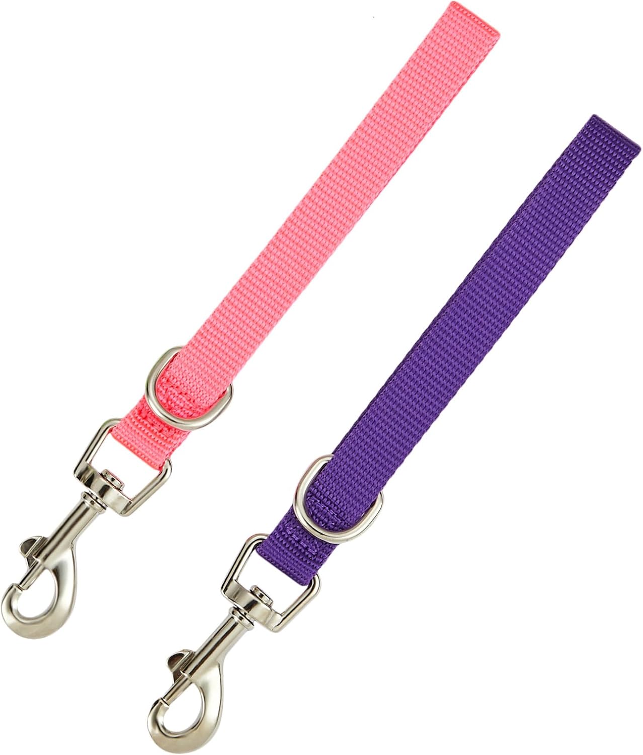 Purple & Hot Pink Dog Training Leash with Traffic Handle & Grab Handle Tabs