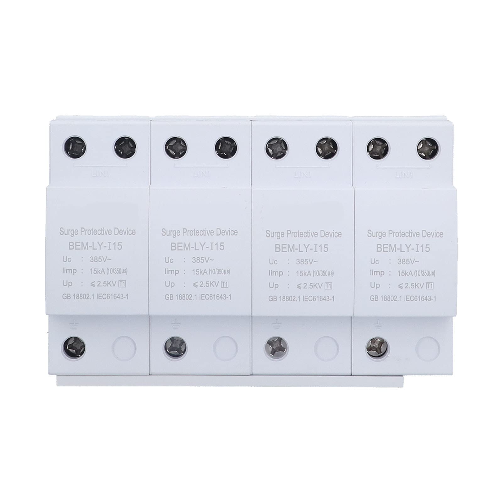 Generic Dispositif de Protection Contre Les Surtensions 15KA, Parafoudre Haute Performance pour Usage Résidentiel, 220V/385V, Matériau en Nylon Ignifuge