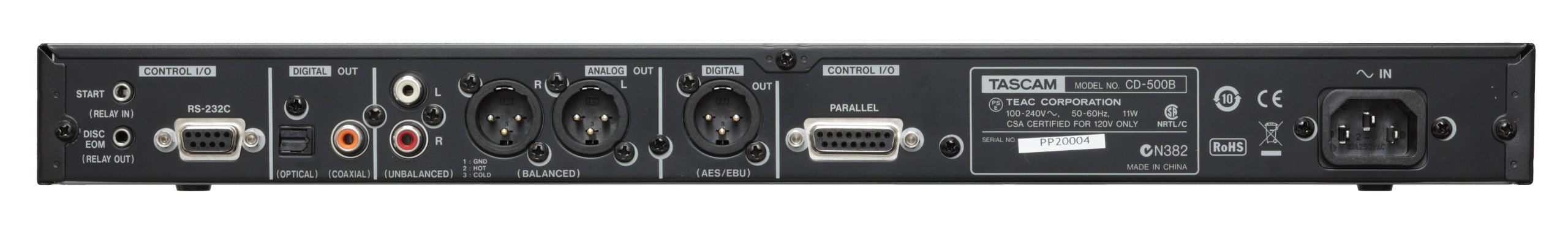 Amazon.co.jp: TASCAM CDプレーヤー 業務用1U CD-500B : 家電＆カメラ