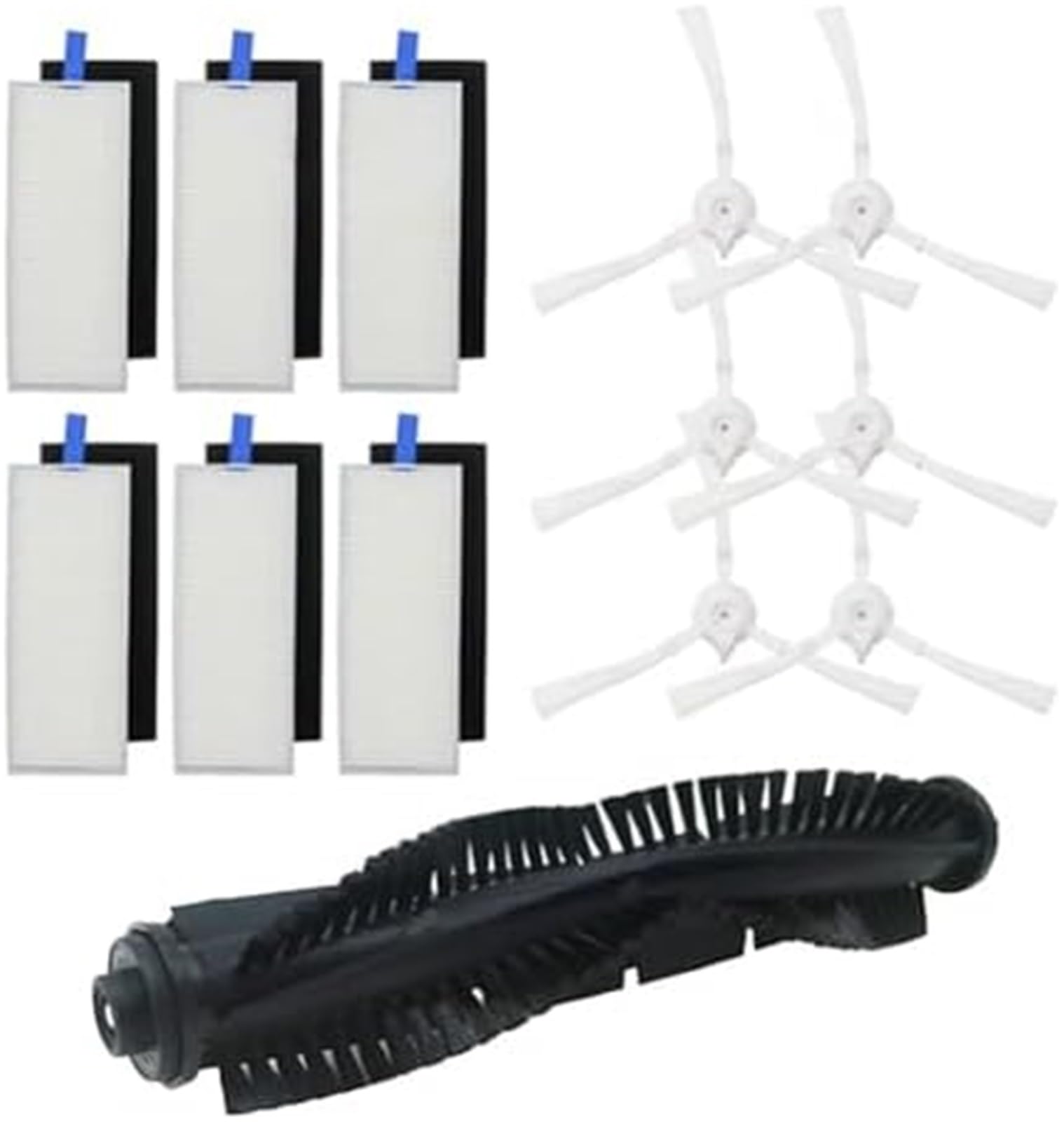 XUBOR Robot Vacuum Mopping Pad Assembly Qihoo 360 S6 Robot Vacuum Cleaner Spare Parts Side Brushes Hepa Filter Main Brush Mop Cloth Replacement, for Accessories Bushes