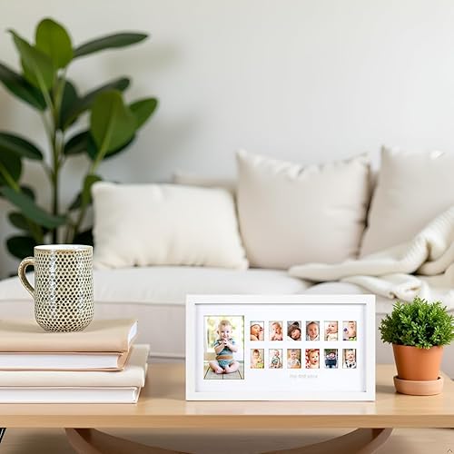 Miniatura 7 de Álbum de fotos de recuerdo Mi primer año Pearhead mensual marco de fotos color blanco Blanco