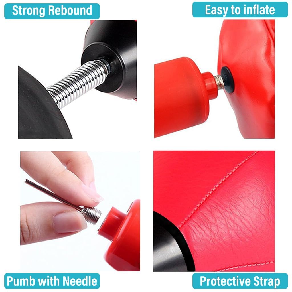 SPIRITUAL HOUSE Desk Punching Ball Auto Bouncing Back Pressure Relieve Toy Strong Suction Cup Free Standing Punching Boxing Ball Toy 1