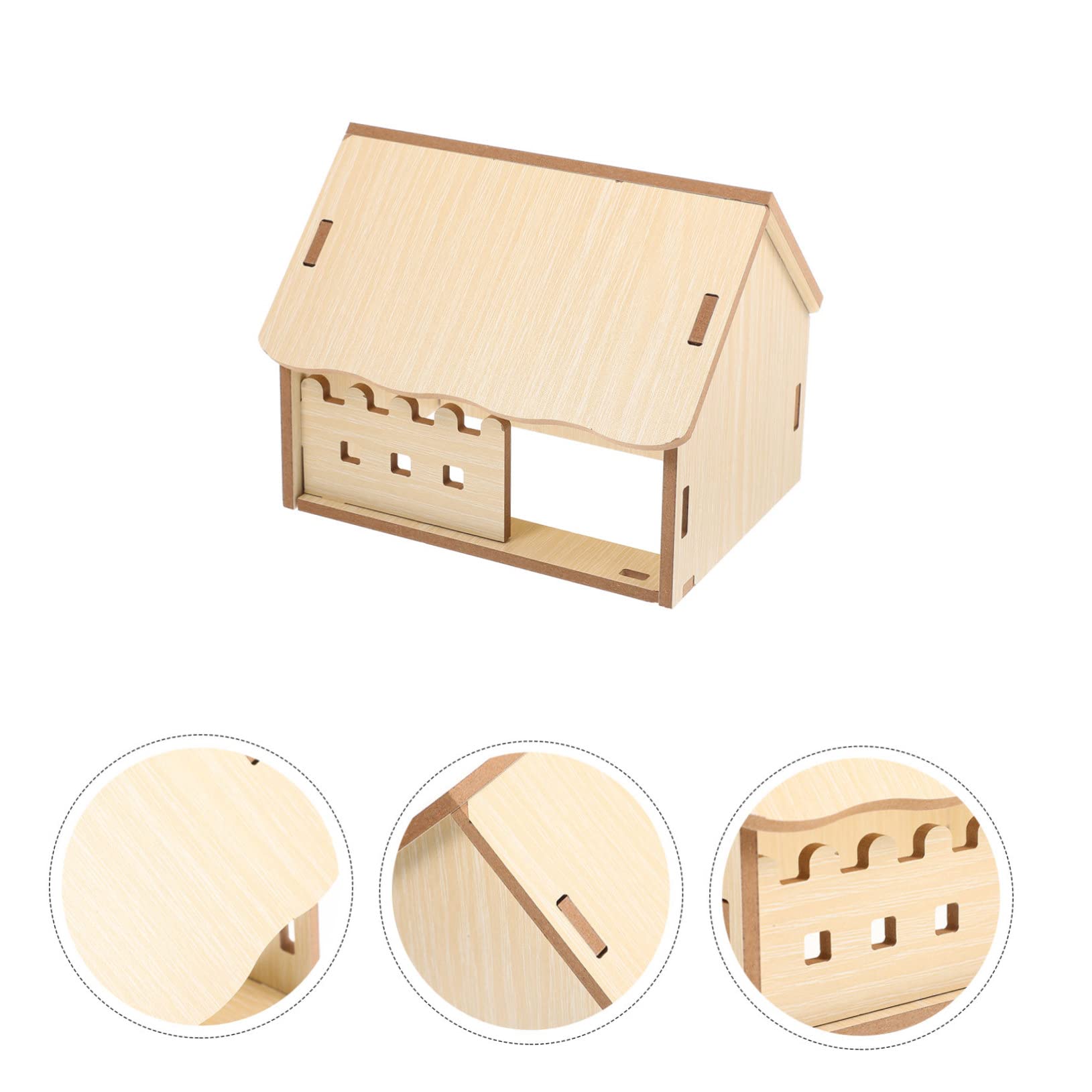 INOOMP Casetta in Legno Khaki per Ratti e Piccoli Animali, Cabina